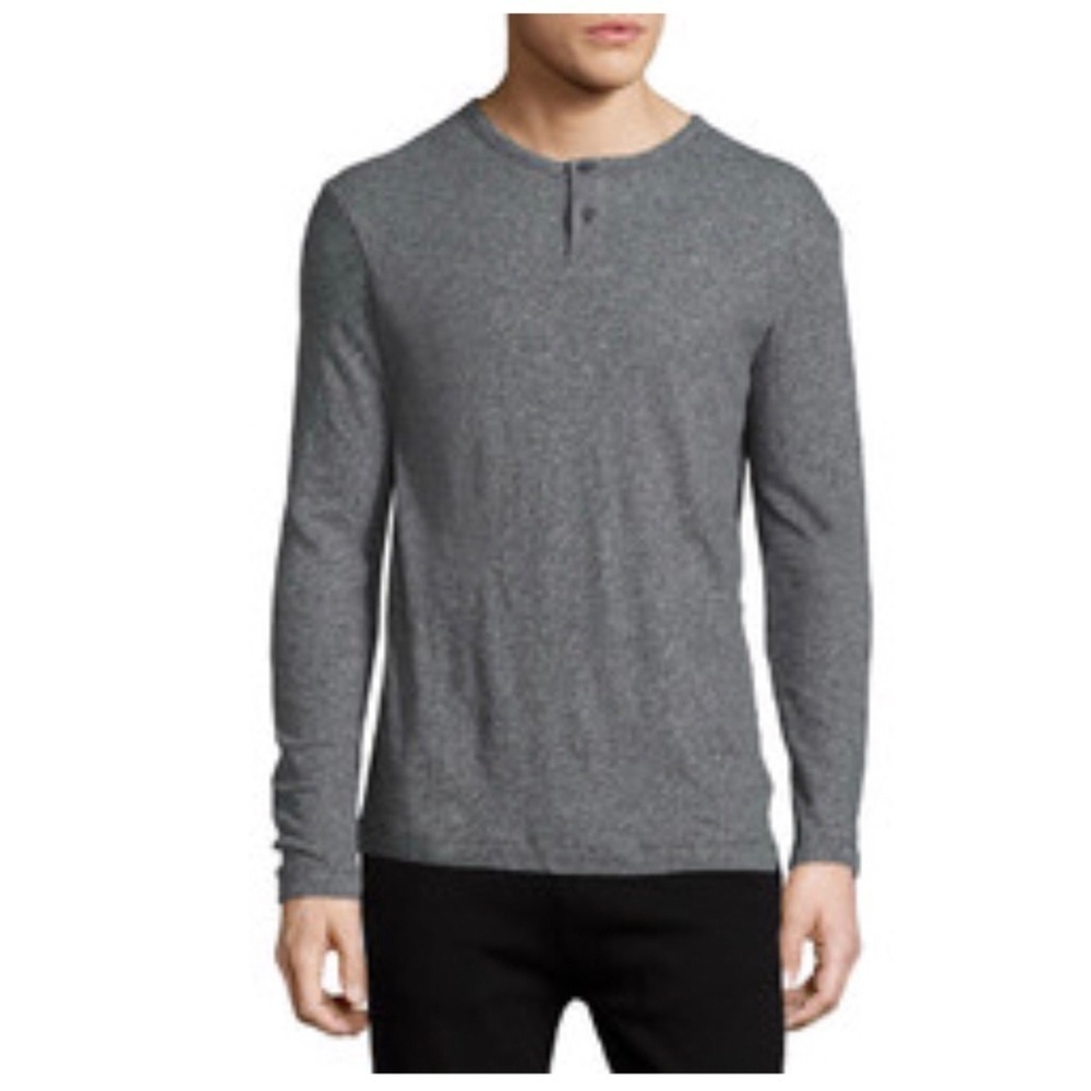 THEORY Men's Gray Henley Tee Size XL